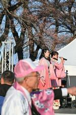 　１５年ぶりに開催された「さくら祭り」＝４日午後、福島県浪江町
