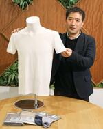 　「汗がどろん（いなくなる）するという意味でアセドロンと名付けました」と話すグンゼの藤本和彦さん
