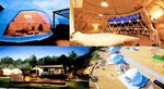 こどもの国キャンプ場に整備予定のグランピング施設のイメージ図（ヤマタ鳥取砂丘ステイション提供）