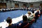 　東京都内で開かれた、国民スポーツ大会の将来像を議論する有識者会議の第３回会合＝１０日午後