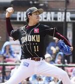 　６回２失点で２勝目を挙げた楽天・岸＝楽天モバイルパーク