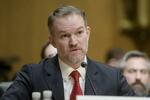 　米議会上院の委員会に出席したグリア氏＝２月、ワシントン（ＡＰ＝共同）
