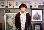 　画家の小林嵩史さん＝札幌市