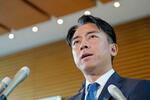 　江藤農相の後任に決まり、記者団の取材に応じる小泉進次郎自民党前選対委員長＝２１日午後、首相官邸