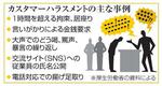 　カスタマーハラスメントの主な事例