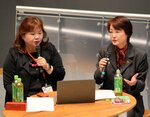 韓国の文化や魅力を語り合うおがっちさん（左）と黒田さん
