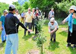 朝倉さんしょのほ場を見学する参加者＝１９日、養父市八鹿町上小田
