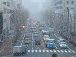 午前9時過ぎのJR米子駅前の様子