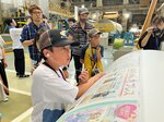 第四号抄紙機で製造された日本海新聞用の巻取紙