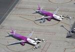 　関西空港に駐機するピーチ・アビエーションの旅客機＝２０２３年