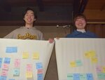 【商店街に居場所を！】ワークショップを企画した田中さん（右）と藤原さん