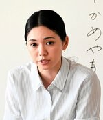 クラス担任で国語教師の役として出演した二階堂さん＝２２日、豊岡市加広町の豊岡総合高