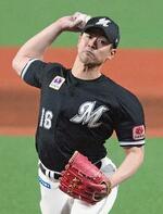 　１回、西武戦に先発したロッテ・種市＝ベルーナドーム