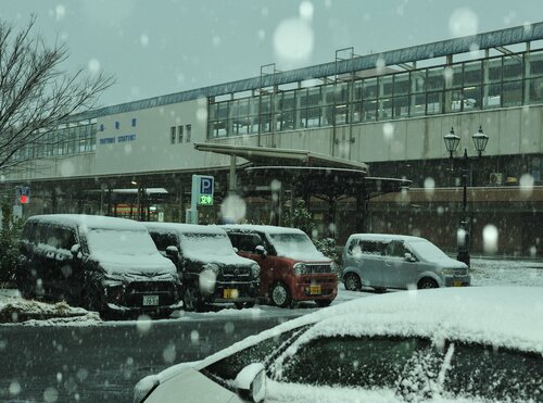 午前８時ごろの鳥取駅前