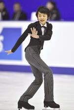 　２０１５年全日本選手権で１１位になった当時１４歳の島田高志郎＝札幌市