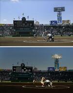 　「朝夕２部制」が導入された第１０６回全国高校野球選手権大会＝７日、甲子園球場