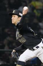 　先発し、５回無失点のオリックス・田嶋＝楽天モバイルパーク