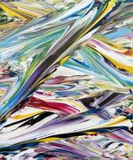 　門田光雅「ｃａｍｐｈｏｒ」（２０２４年／Ａｃｒｙｌｉｃ　ａｎｄ　Ｃａｒｂｏｒｕｎｄｕｍ　ｏｎ　ｃｏｔｔｏｎ）（提供写真）