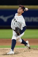 　フィリピン戦に先発した間木＝台湾・桃園（共同）