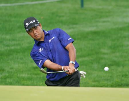　最終調整する松山英樹＝クウェイルホロー・クラブ（共同）