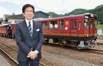 　秋田内陸縦貫鉄道の吉田裕幸社長＝５月１６日、秋田県北秋田市