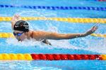 　国際競技会の女子１００メートルバタフライで３位となった池江璃花子＝ロンドン（共同）