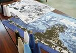 　富山県内の絶景を再現したスズニットのブランケット