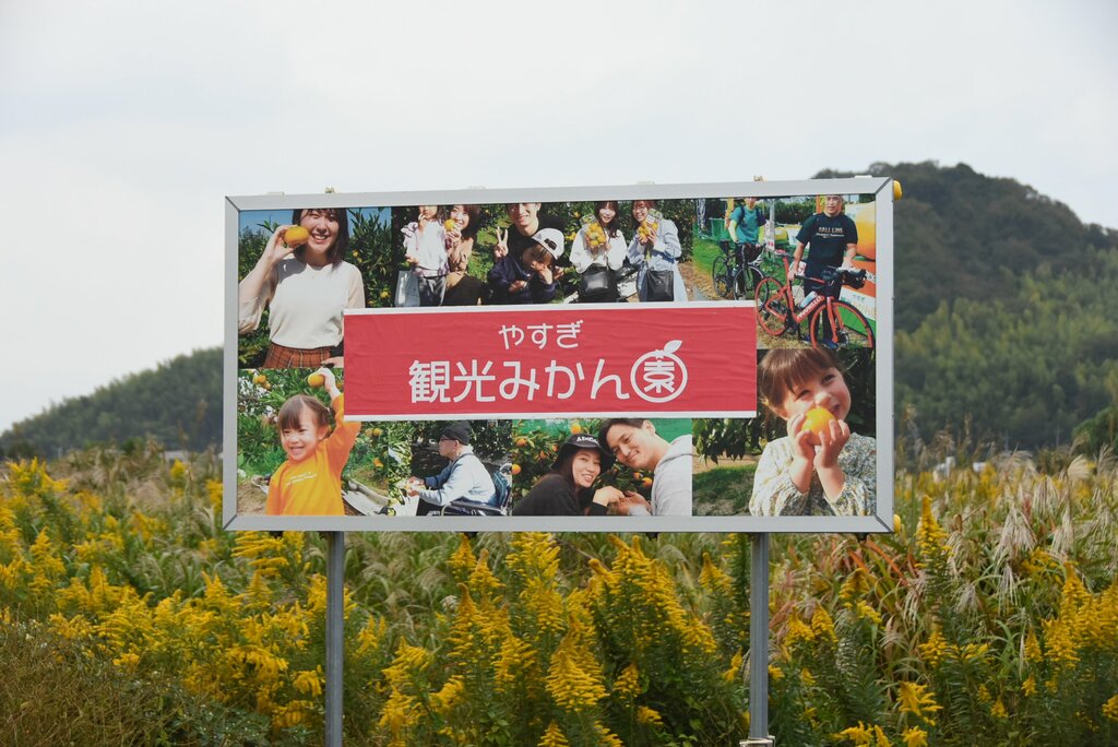 
大きな看板のもっと手前に駐車場があります
