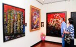 山崎さんの個性が光る作品展
