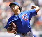 　ジャイアンツ戦に先発し、６回５安打３失点だったカブス・今永。勝敗は付かなかった＝サンフランシスコ（ゲッティ＝共同）