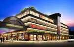 アーケードとの一体感を生むＪＵ米子高島屋の改装後の完成予想図。「街の顔」として新たな役割が期待される