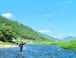 アユ釣りの風景