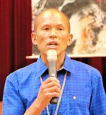 「植村直己冒険賞」授賞式であいさつする平出さん＝２０１７年９月（豊岡市提供）