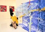 会員らの独創的な作品が並ぶ会場