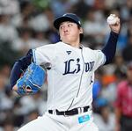 　ロッテ戦に先発し、７回無失点で５勝目を挙げた西武・隅田＝ベルーナドーム