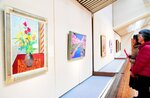 会員が個性を競う作品展＝３０日、倉吉博物館