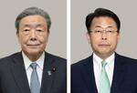 　自民党の森山裕幹事長（左）、公明党の西田実仁幹事長