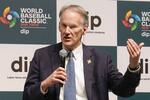 　東京都内で行われたイベントで話す野球のワールド・ベースボール・クラシック主催者トップのジム・スモール氏＝２１日