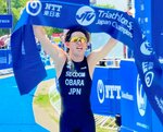 エリート男子で優勝した小原北斗＝宮城県七ケ浜町のツアー・ウェーブ湊浜ビーチパーク周辺
