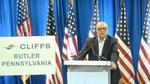 　１３日に米ペンシルベニア州で記者会見した米クリーブランド・クリフスのゴンカルベスＣＥＯ（共同）