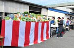 旬の野菜や果物が盛り付けられた「野菜宝船」