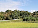 岸本要害の遠景＝２０２３年12月16日掲載、伯耆町岸本