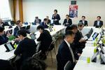 　年金制度改革案についての議論が行われた自民党厚生労働部会などの合同会議＝１０日午前、東京・永田町の党本部