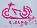 実行委が作った若桜町のオートバイ神社のロゴマーク。「さくら」の文字が隠れている
