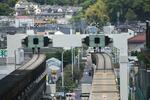 　上北台駅のレール先端は、延伸を想定してか少し西へ向いている