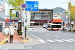 ２０日の投開票に向けて舌戦が展開されている米子市長選。ＪＲ米子駅前開発や市中心市街地活性化については候補者ごとに主張が異なる＝１６日、米子市明治町