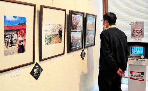 会員の個性豊かな作品が並ぶ会場