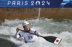 　女子カナディアンシングル予選　出場した岡崎遥海＝パリ郊外（ロイター＝共同）