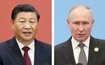 　中国の習近平国家主席（左）、ロシアのプーチン大統領