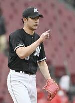 　先発し、４回無失点だったロッテ・種市＝マツダ
